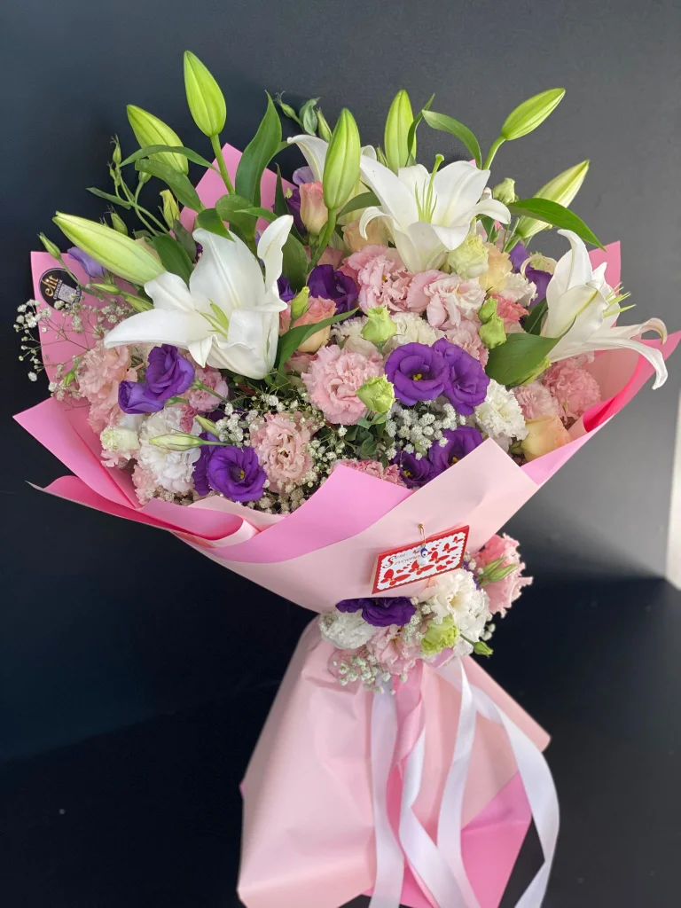 Kazablanka'lı  Lusianthus Büyük Buket